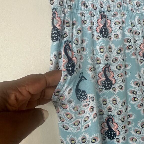 Munki Munki 2Pc Peacock Print Pajamas S - Picture 4 of 10